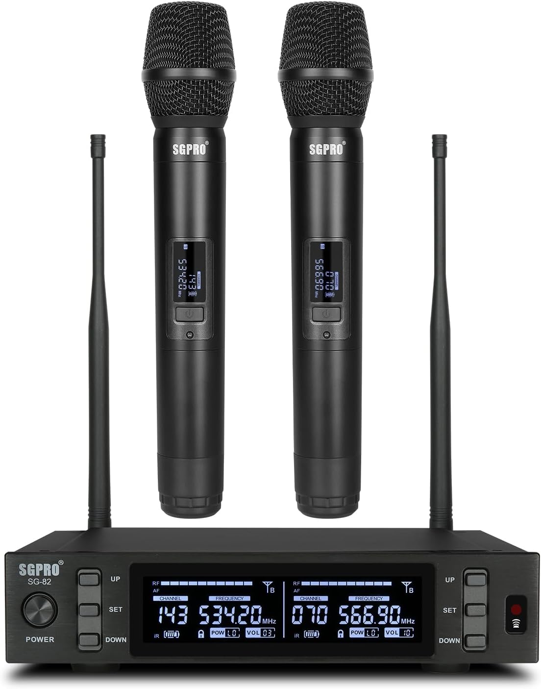 Dual Wireless Microphone System for Professional Audio Events