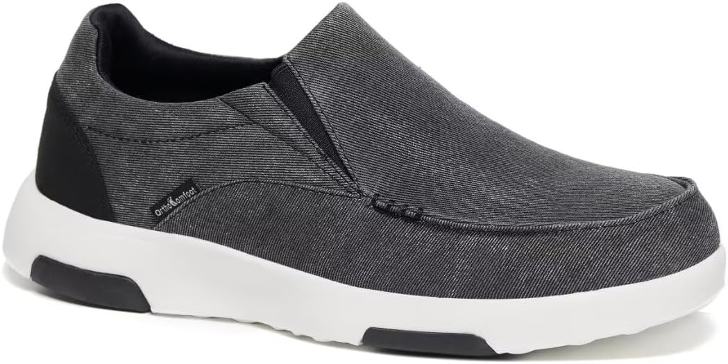 OrthoComfoot Men's Orthopedic Slip-On Shoes for Foot Pain Relief
