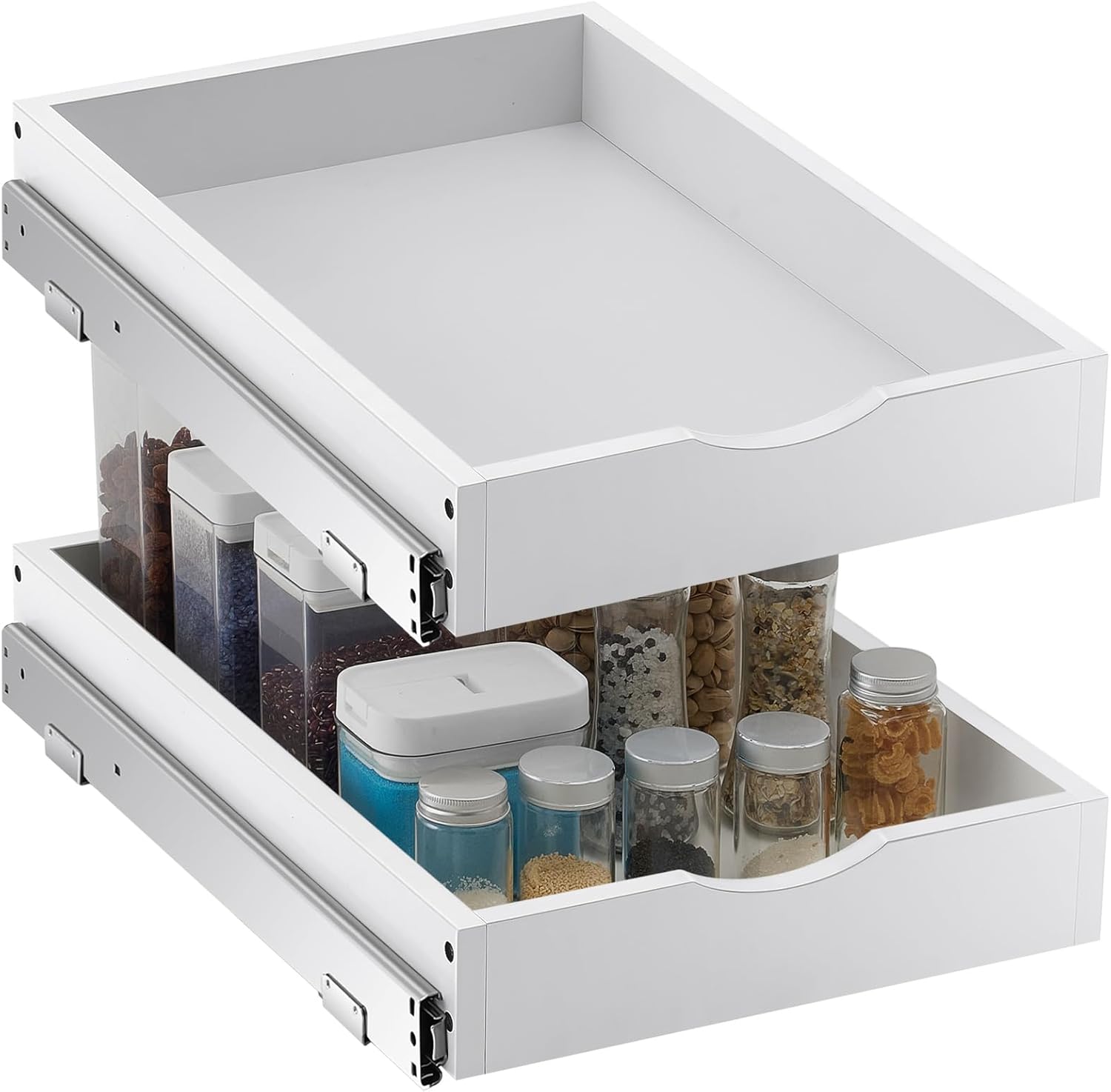 Pull Out Tray Cabinet Organizer for Kitchen Storage Solutions