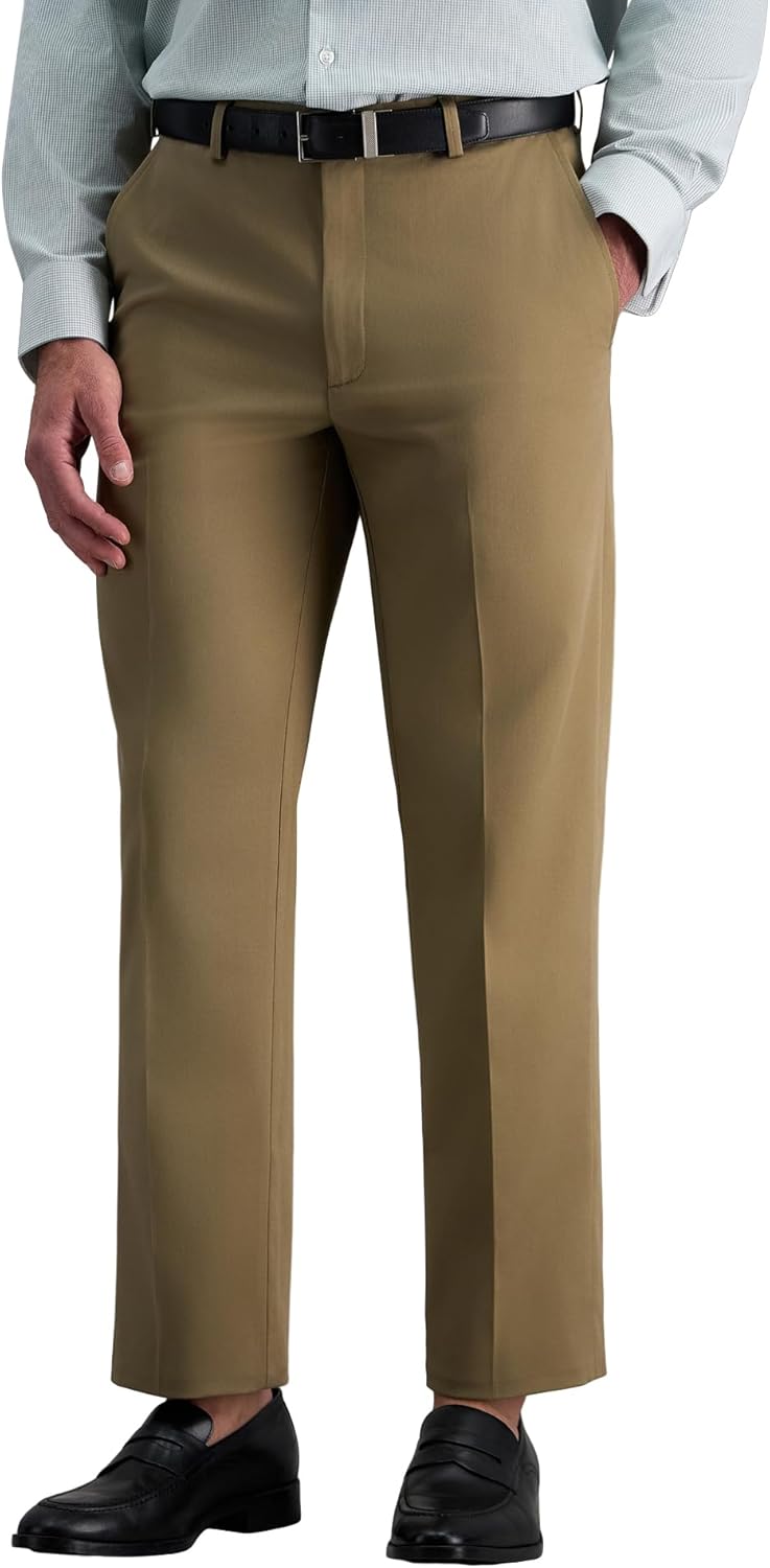 Haggar Men's Premium No Iron Khaki Classic Fit Casual Pant