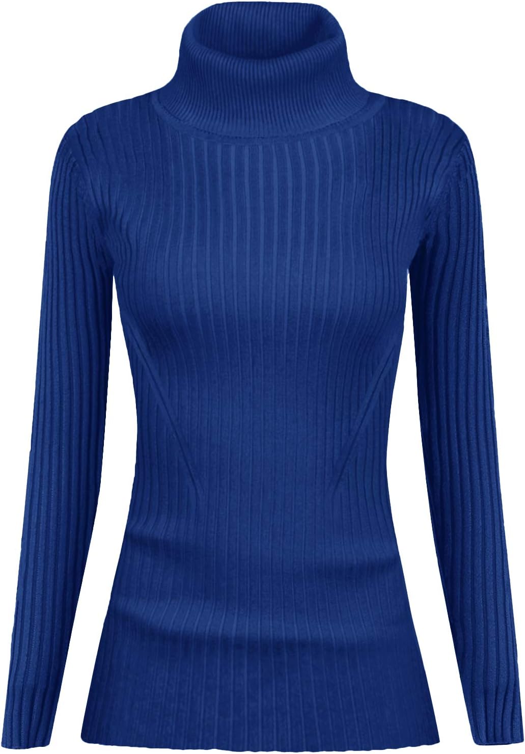 Stylish Turtleneck Ribbed Sweater for Women - Warm & Fitted