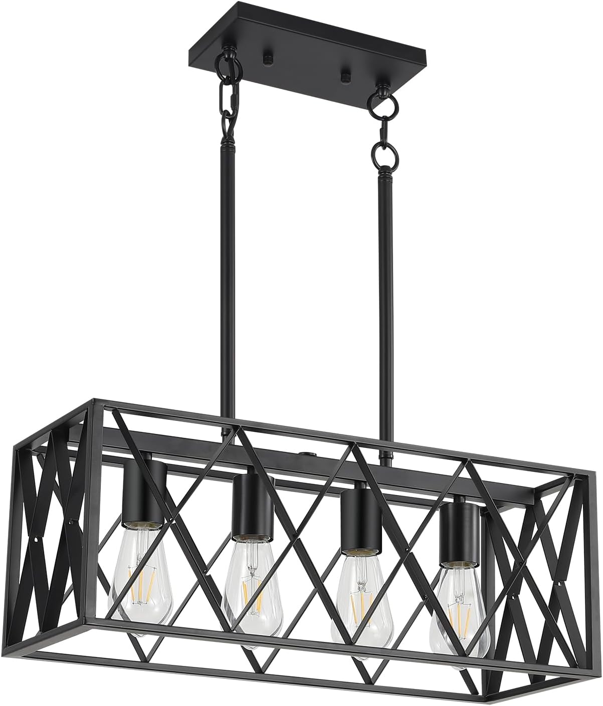KEESFU Black Farmhouse Kitchen Island Lighting for Dining Room