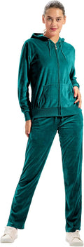 TanBridge Women's 2 Piece Velvet Tracksuit Set - Soft, Casual Comfort