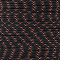 550 Paracord Spool 250 Foot Black with Neon Orange for Crafting