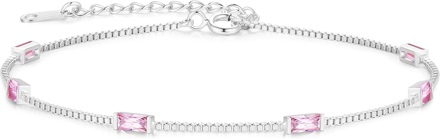 Elegant Birthstone Bracelets for Women in 925 Sterling Silver