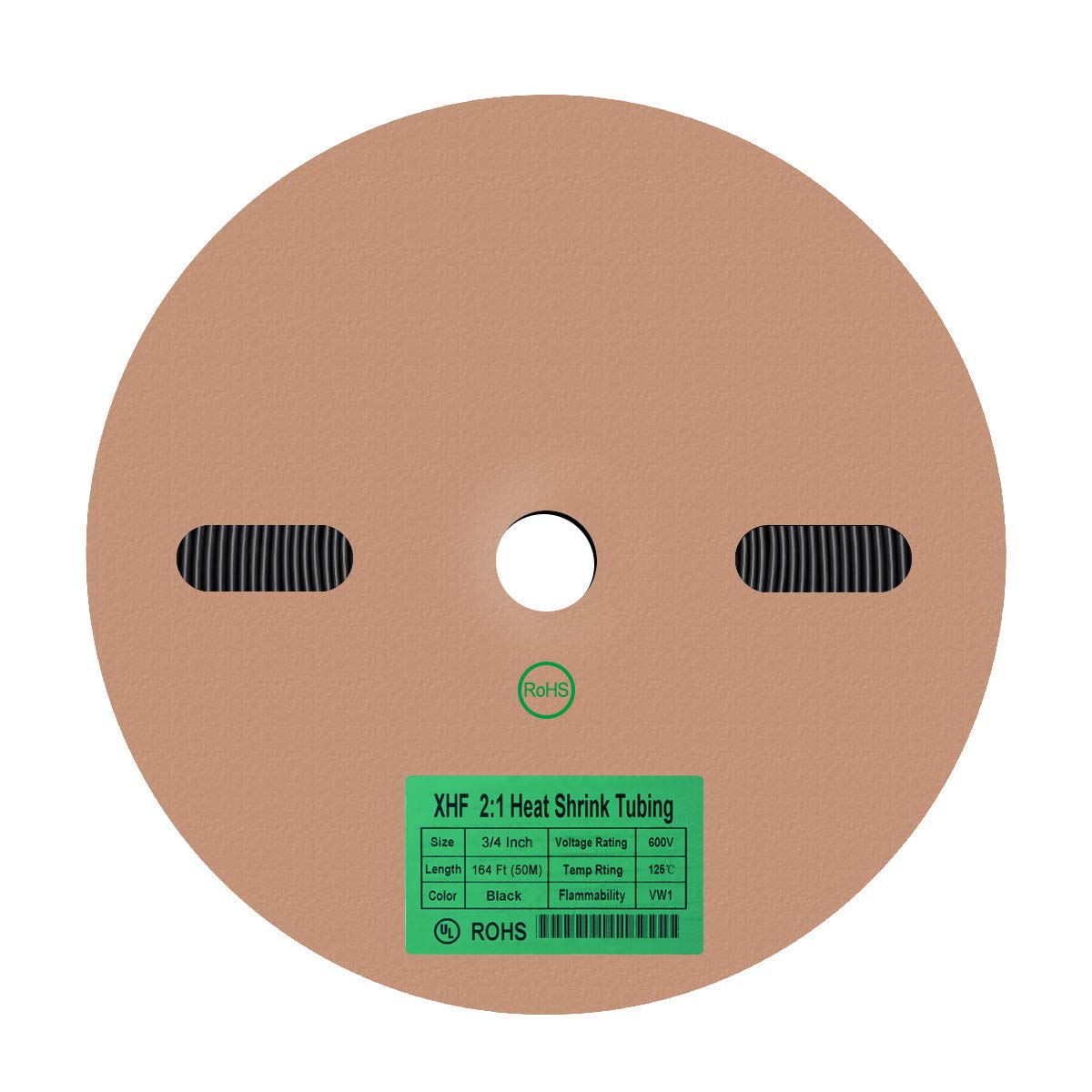 XHF UL Listed 164 FT 3/4in Heat Shrink Tubing Roll for Insulation