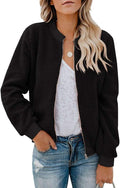 Women Fleece Jacket Faux Sherpa Zip Up Coat - Long Sleeve Warm