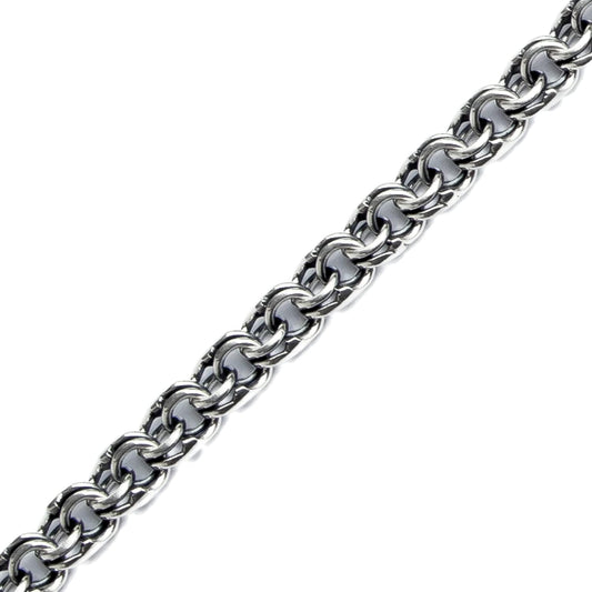 Bismark Link Chain Necklace for Men in Solid 925 Sterling Silver