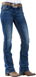 Women's Jeans 90s Mid Rise Bootcut High Stretch Denim Pants Clothing