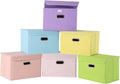Fabric Storage Cube Bins 6-Pack 14.9in x 9.8in - Multicolour Foldable