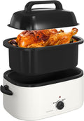 RoyalCraft 26-Quart Electric Roaster Oven with Visible Lid - Large
