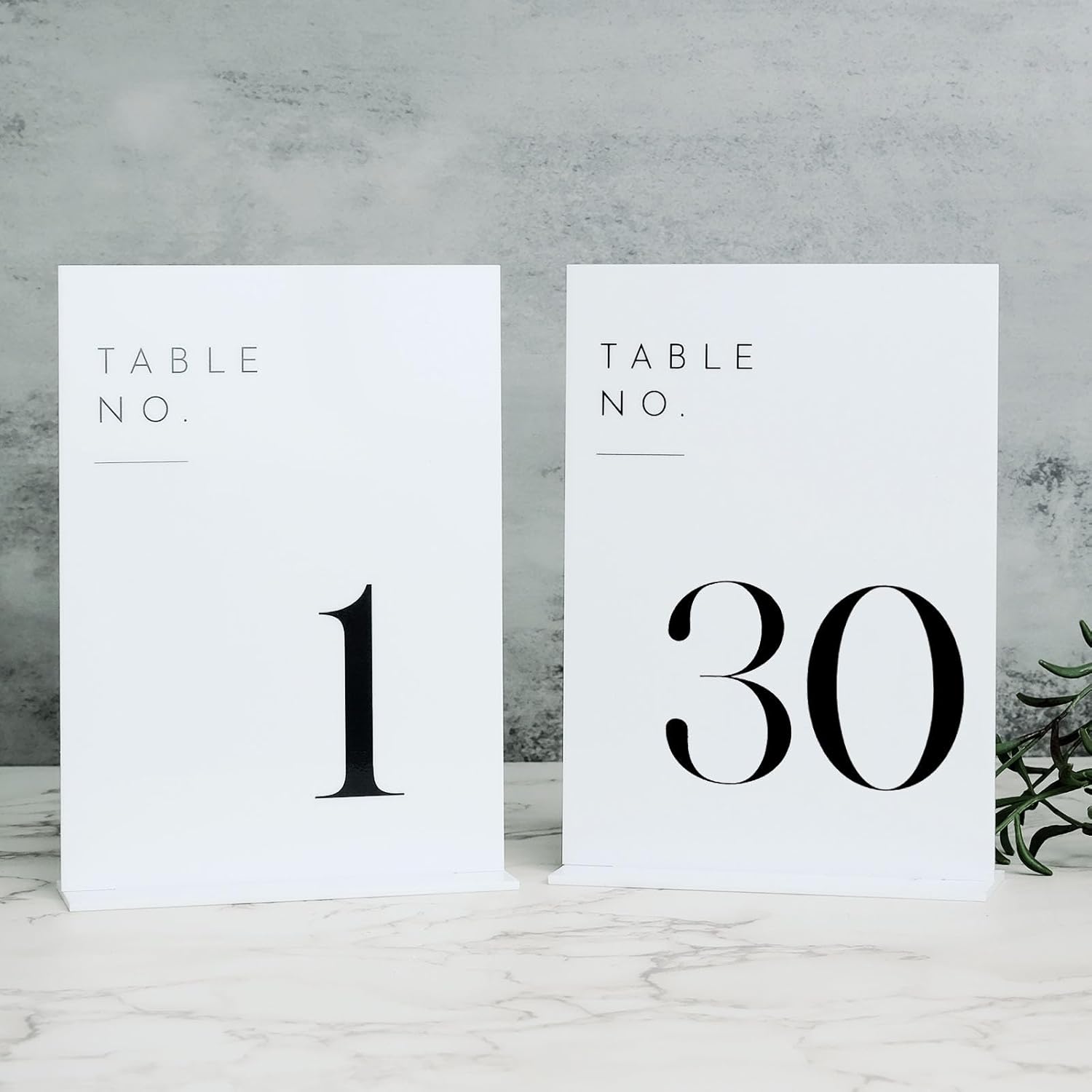 JINMURY White Wedding Table Numbers 1-30 for Elegant Events