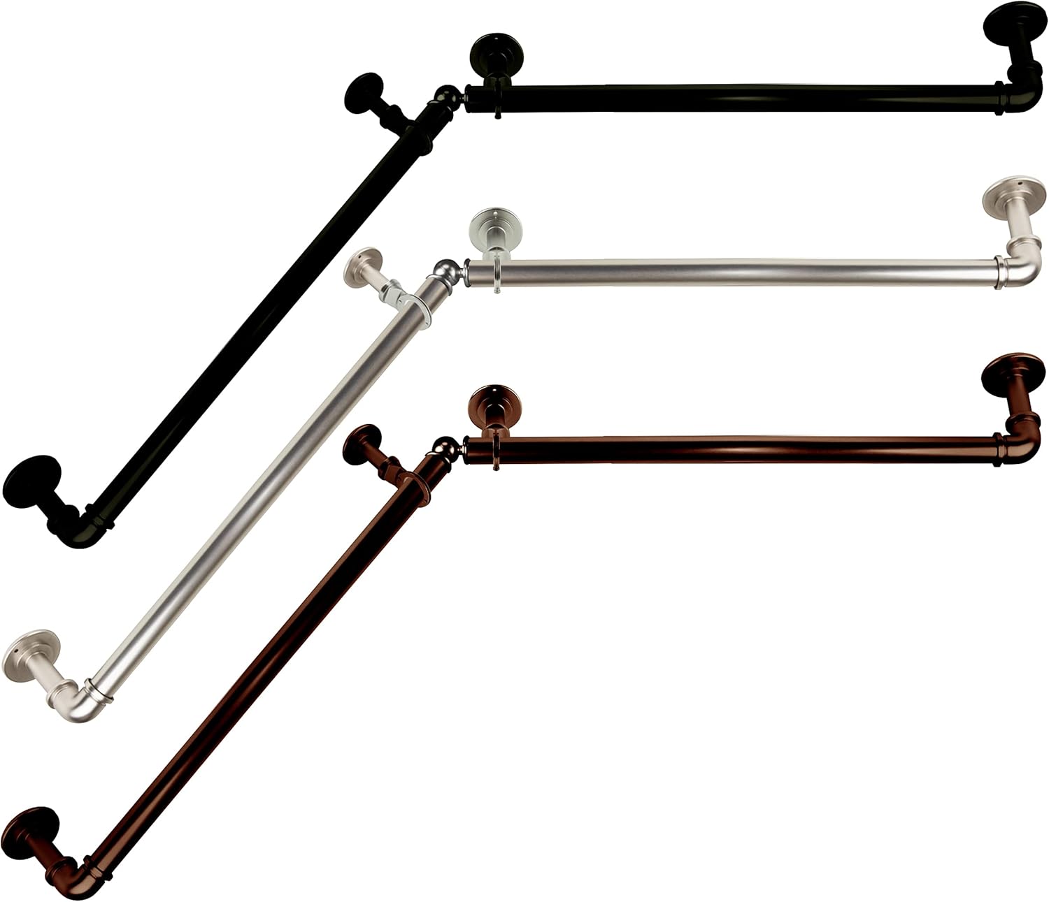 Rod Desyne 1 Corner Blackout Rod - 28-48, Satin Nickel