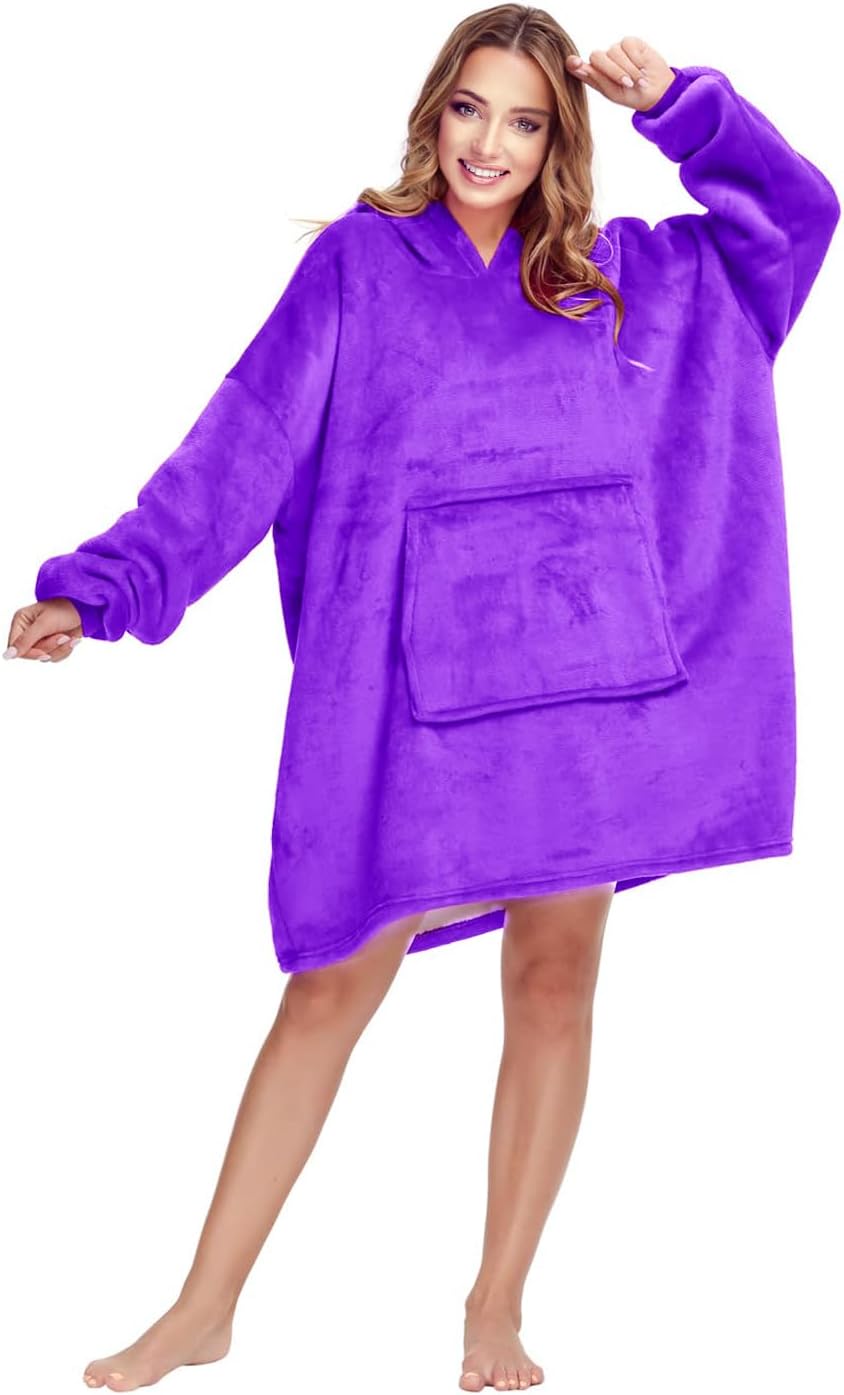 Cozy Sherpa Blanket Hoodie by Markdang