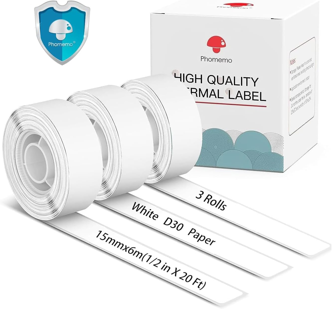Phomemo D30 White Adhesive Label Paper - Organize with Ease!