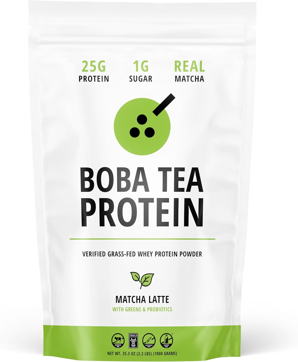 Boba Tea Protein Matcha Latte - Delicious Low Carb Drink Mix