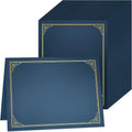 Certificate Holders Blue 60 Pack - Gold Foil Diploma Covers