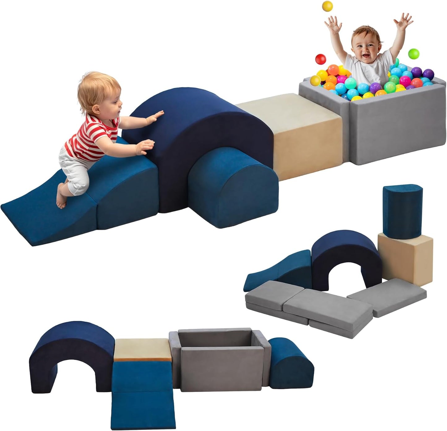 7 Pieces Climbing Toys and Blocks for Toddlers and Kids Fun