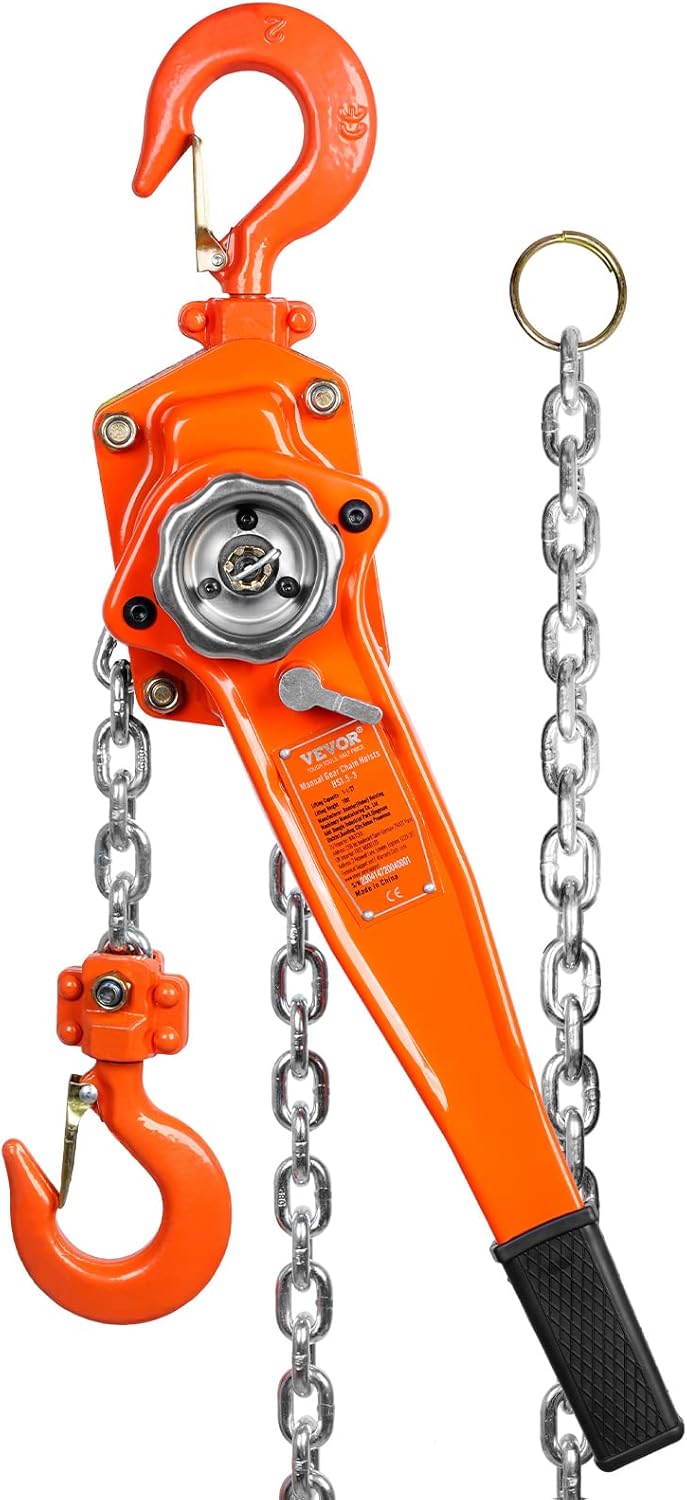 VEVOR Manual Lever Chain Hoist with 3300 lbs Capacity for Easy Lifting