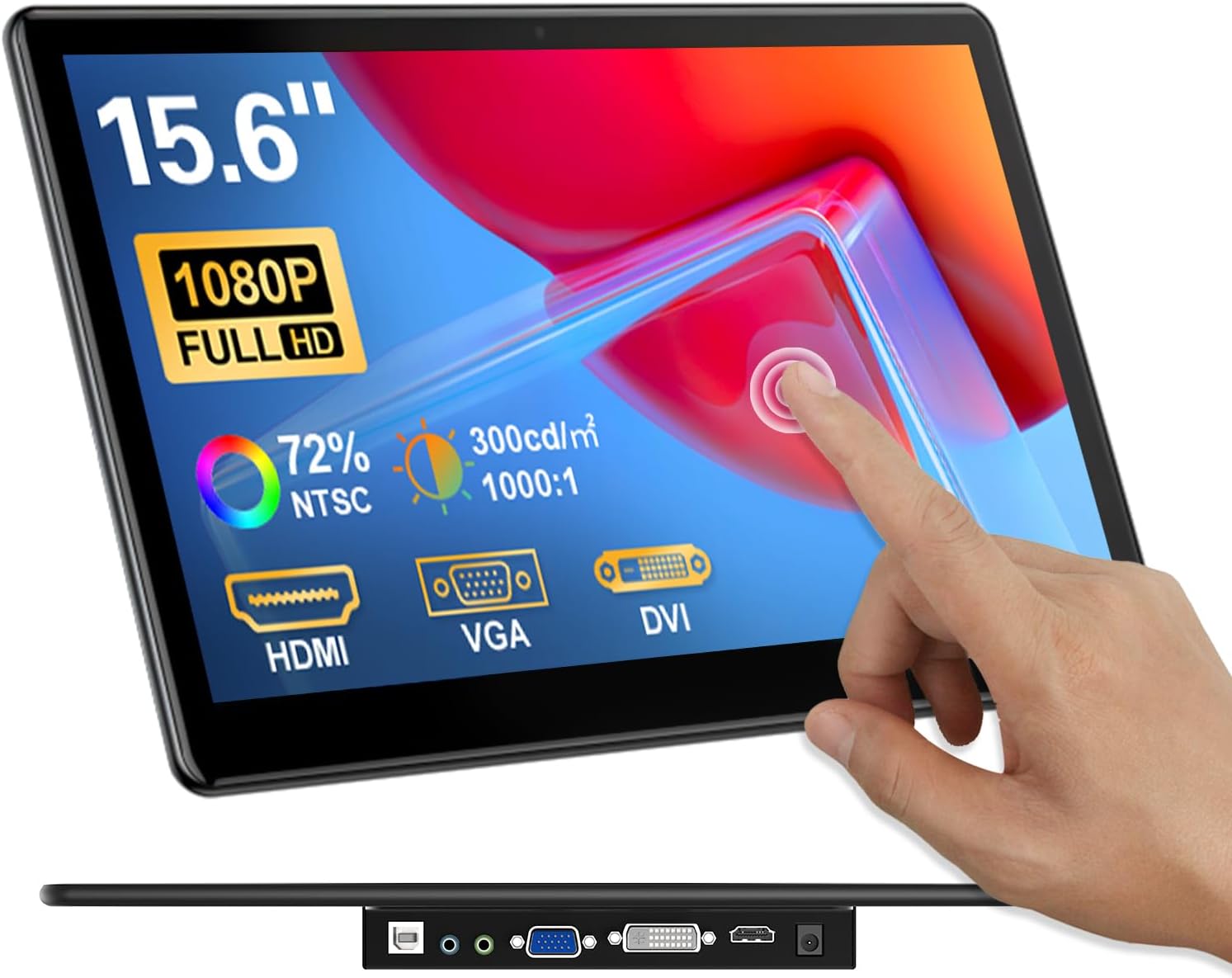 Howens 15.6 Touchscreen Monitor - FHD IPS Display