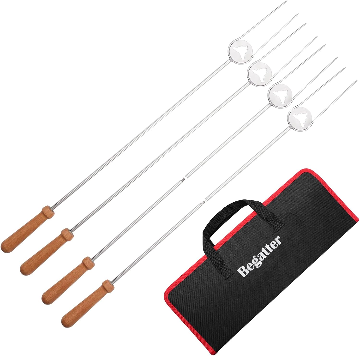 Heavy Duty Hot Dog Roasting Sticks for Campfire Fun
