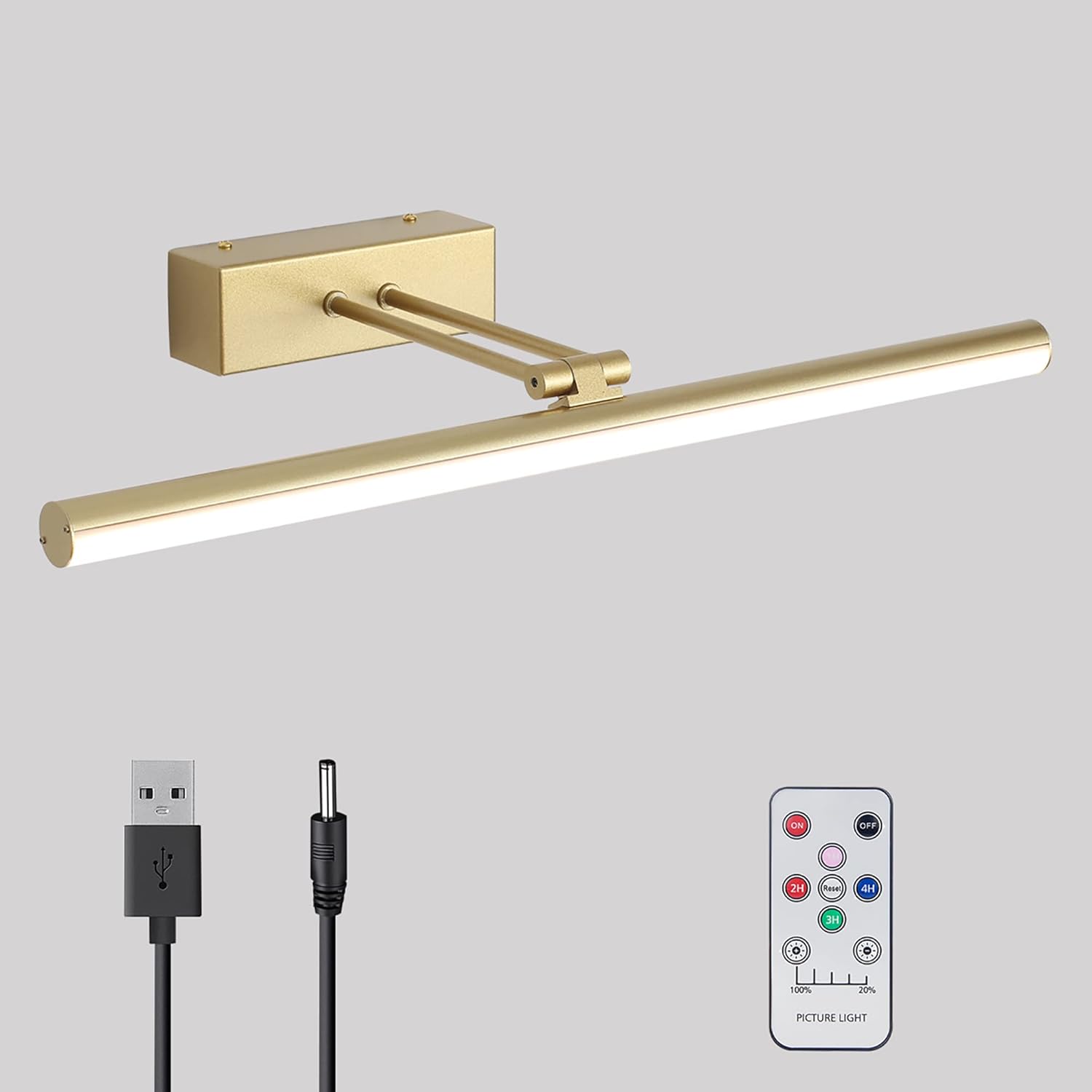 Battery Operated Picture Light with Remote for Art and Photos