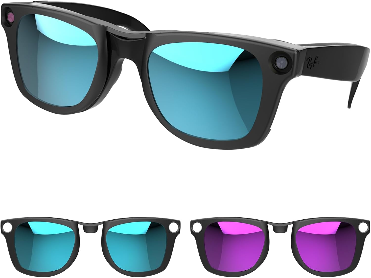 Color-Changing Clip Set for Ray-Ban Meta Wayfarer Smart Glasses