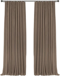 100% Blackout Curtains 102 in Long Linen Brown - Total Room Darkening