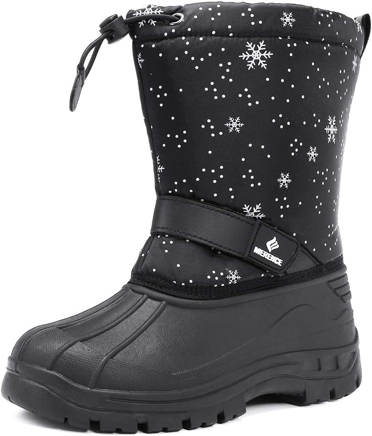 EQUICK Boys Girls Winter Boots Waterproof Lightweight Kid Snow Boots