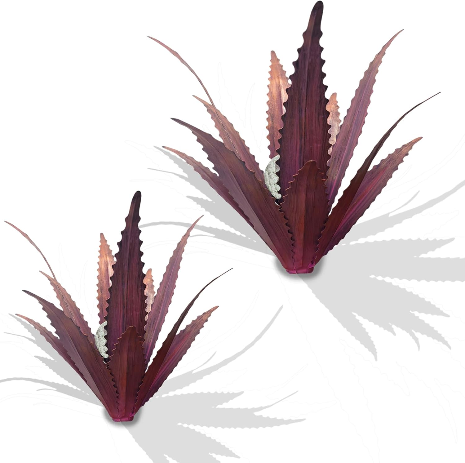 Hand-Painted Metal Agave Sculpture for Unique Garden Decor