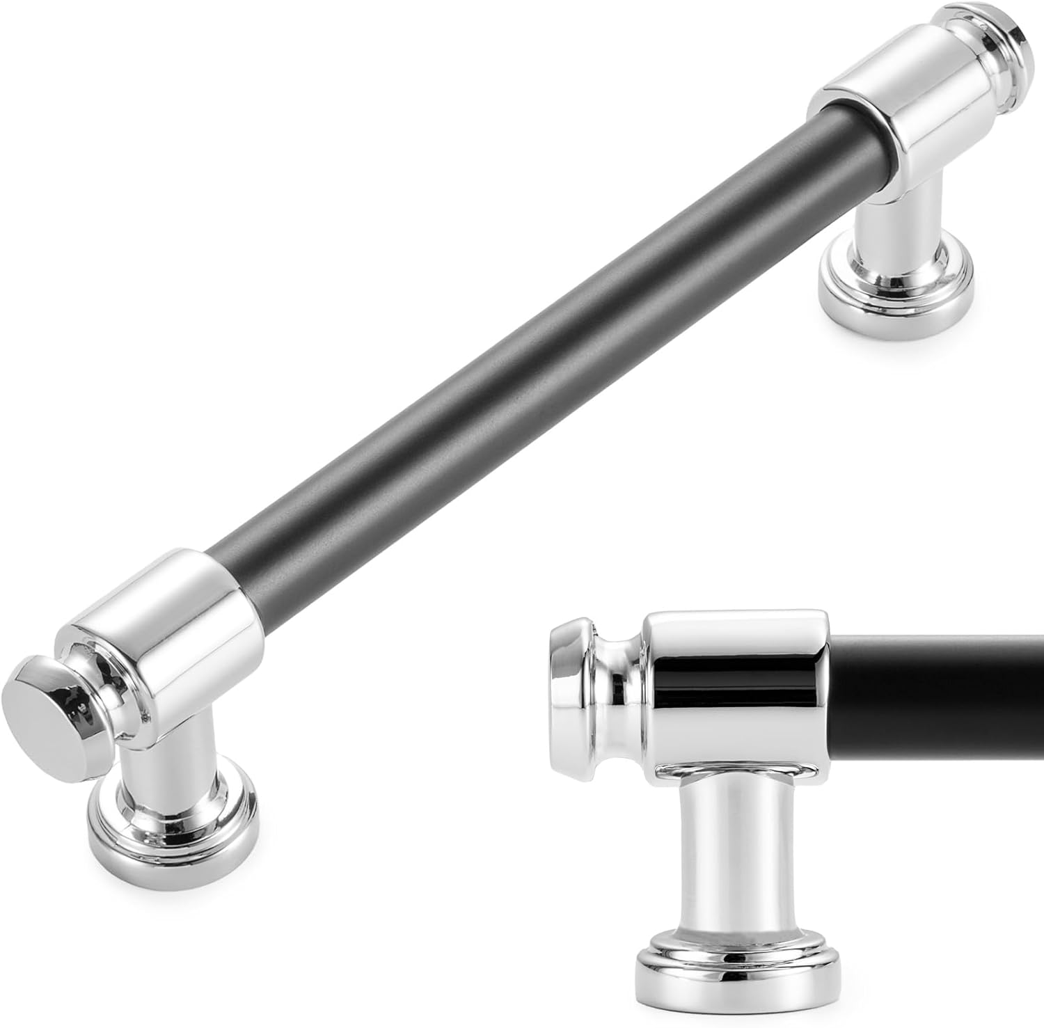 KOOFIZO 10 Pack 5 Inch Black and Chrome Cabinet Pulls Review