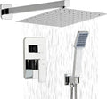 Shower Head Square Combo System 8in Rainfall with Handheld - Durable