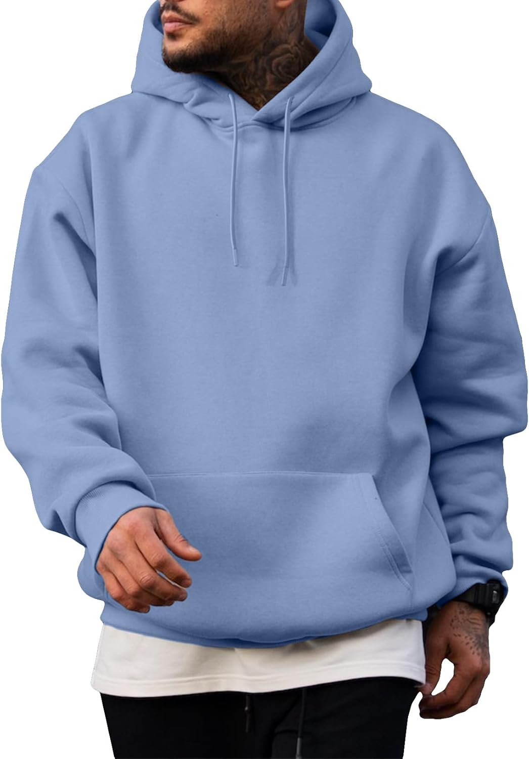 JMIERR Mens Casual Cotton Hooded Sweatshirts for Everyday Wear