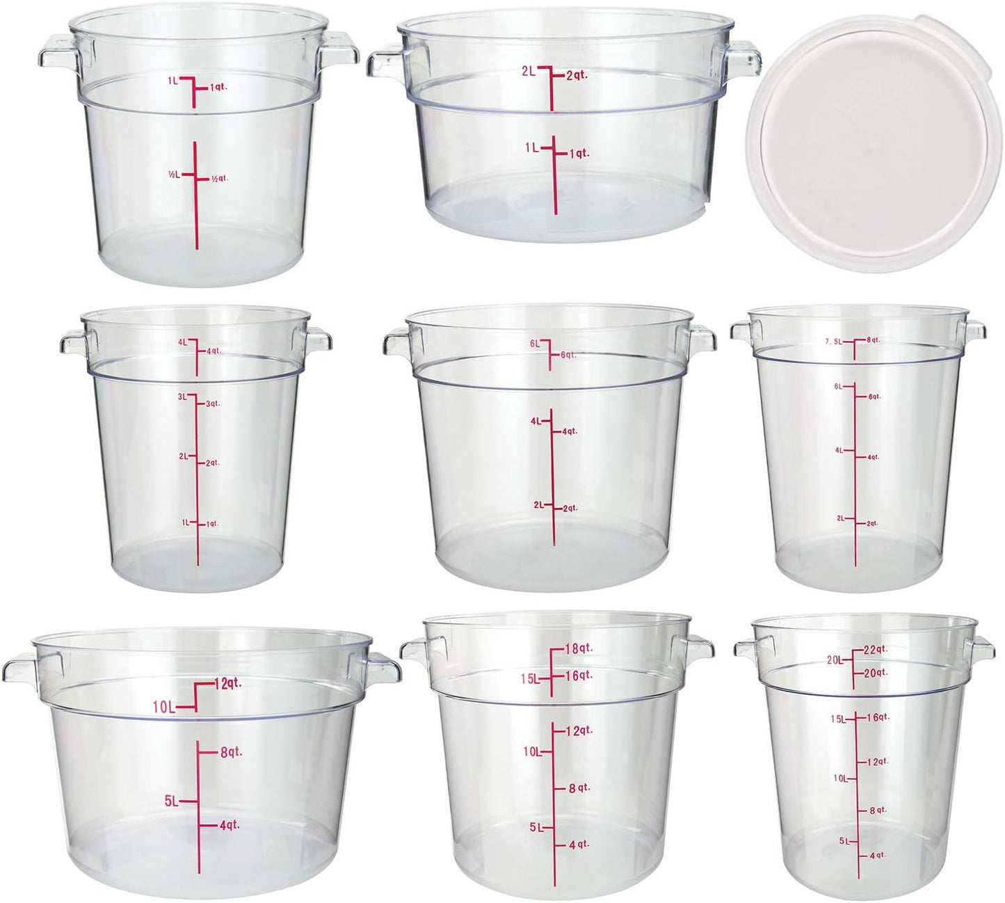 Tiger Chef Set Of 8 Clear Food Storage Containers For Kitchen
