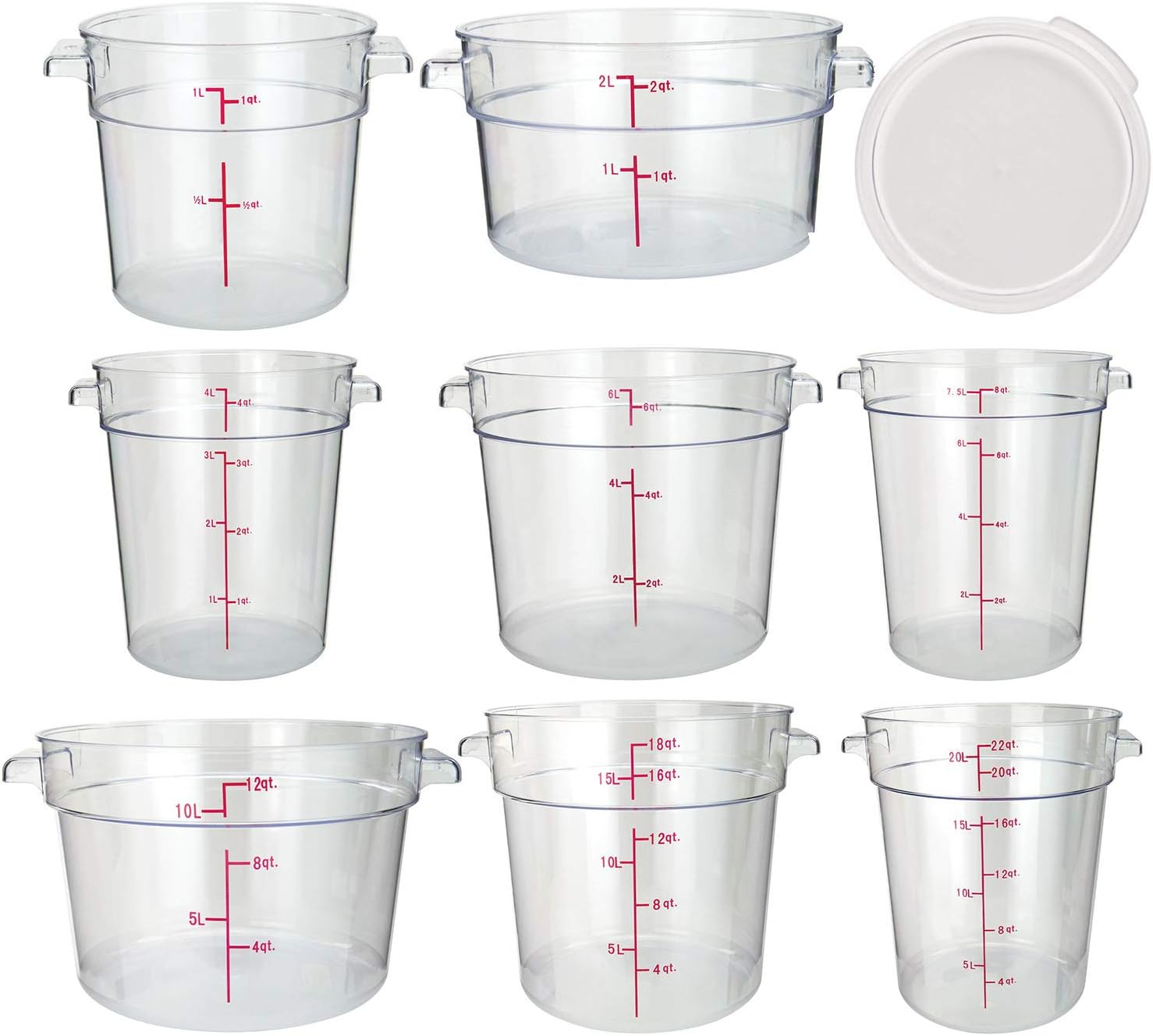 Tiger Chef Set Of 8 Clear Food Storage Containers For Kitchen
