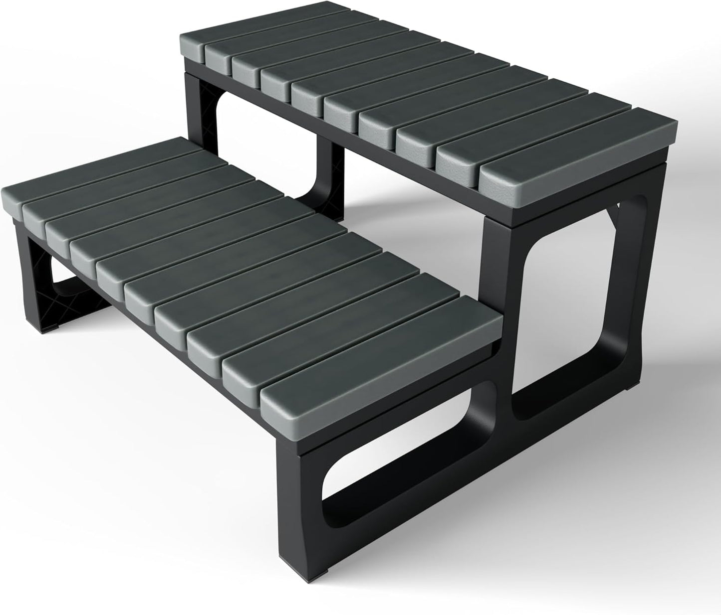 Hot Tub Steps Grey for Round or Straight Sided Spa Use