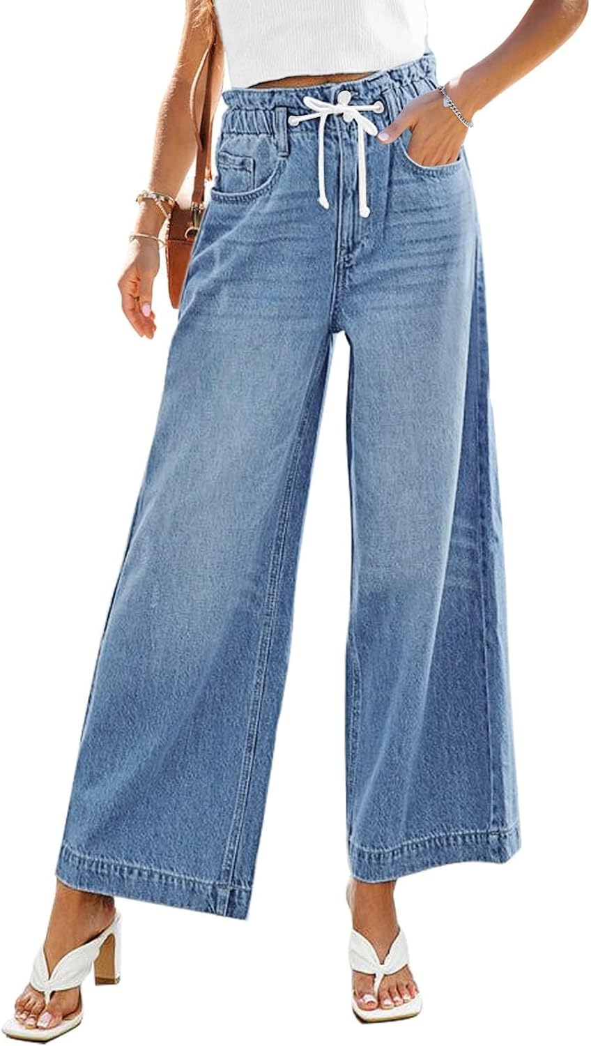 GRAPENT Wide Leg Jeans for Women - Stylish High Waisted Pants