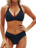 Yonique Women Two Piece Bathing Suits Push Up Bikini Set - Vintage