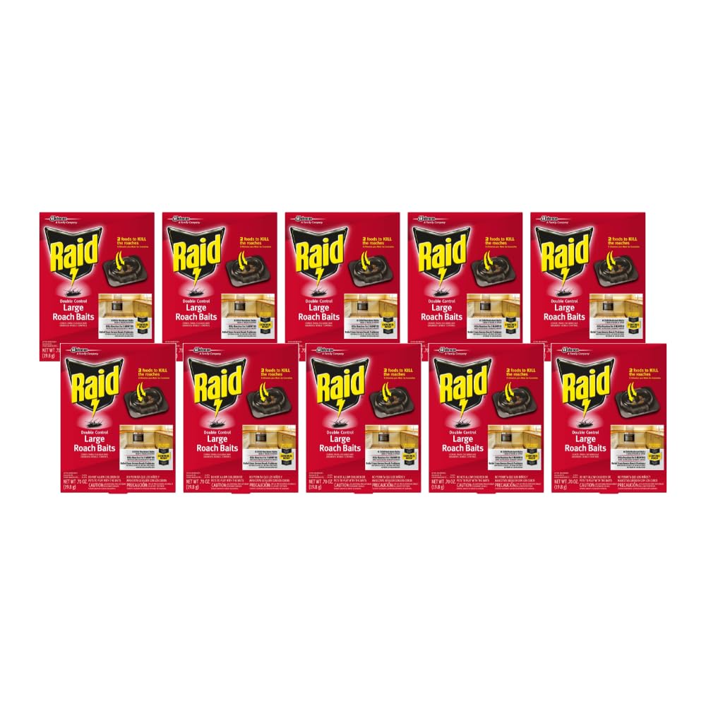 Raid Double Control Large Roach Baits for Effective Roach Elimination