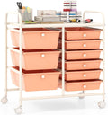 Giantex 9 Drawers Rolling Cart - Sturdy Classroom & Craft Storage