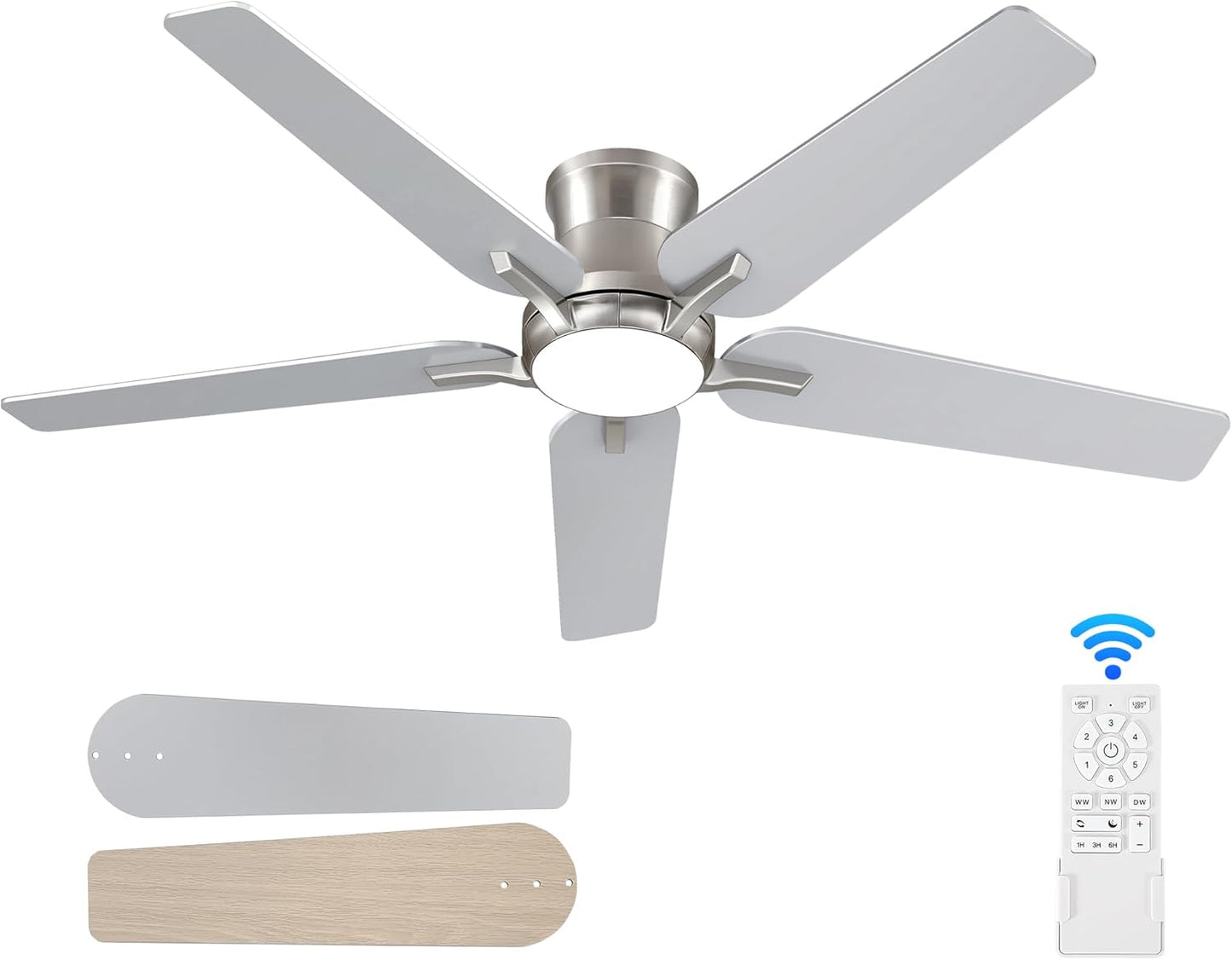 52 Inch Ceiling Fan with Lights and Remote for Any Room