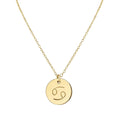 Handmade Gold Cancer Zodiac Charm Necklace - Timeless Gift