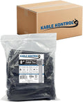 Kable Kontrol Cable Zip Ties Black 8 in 50 lb - Bulk 10,000 Pack