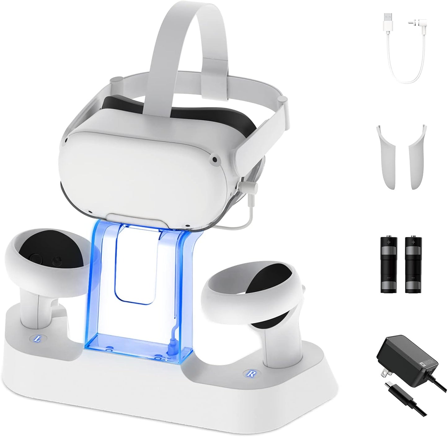 NexiGo Enhanced Charging Dock for Oculus Quest 2 with LED Light