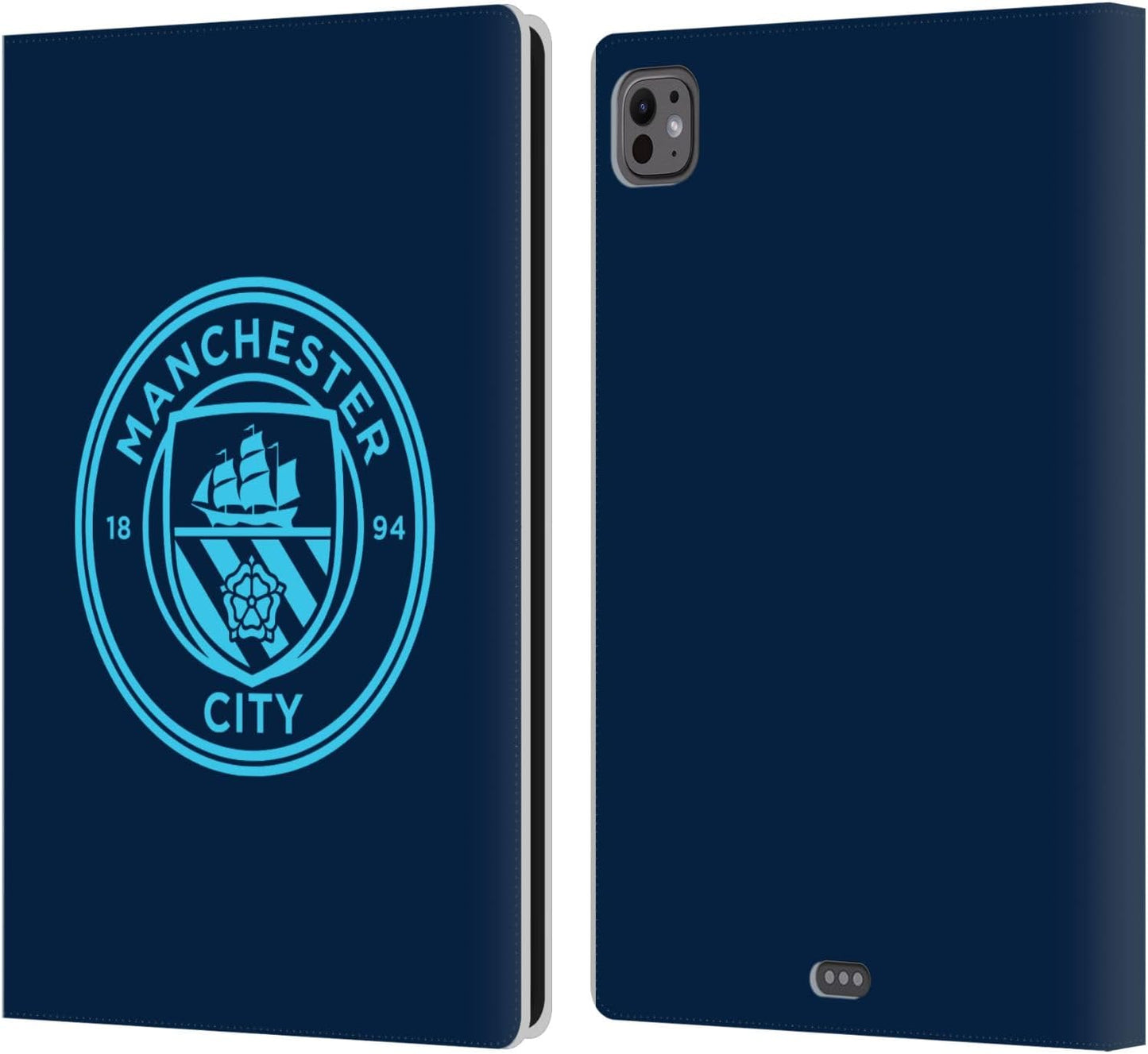 Manchester City FC Electric Blue Badge Leather Wallet Case
