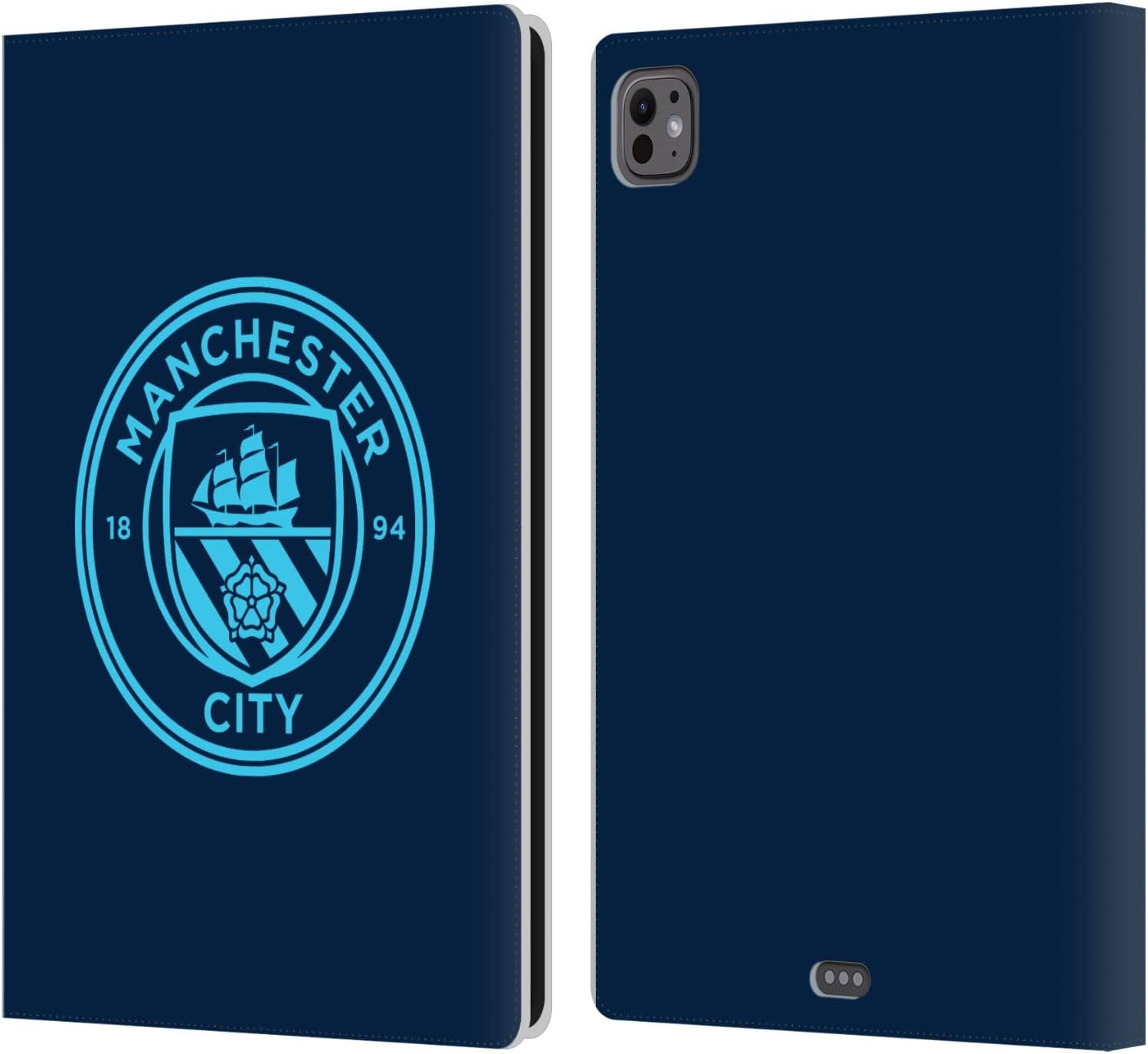 Manchester City FC Electric Blue Badge Leather Wallet Case