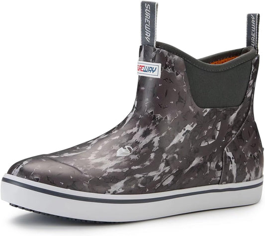 SUREWAY Men's Deck Boots: Waterproof Non-Slip Fishing Footwear