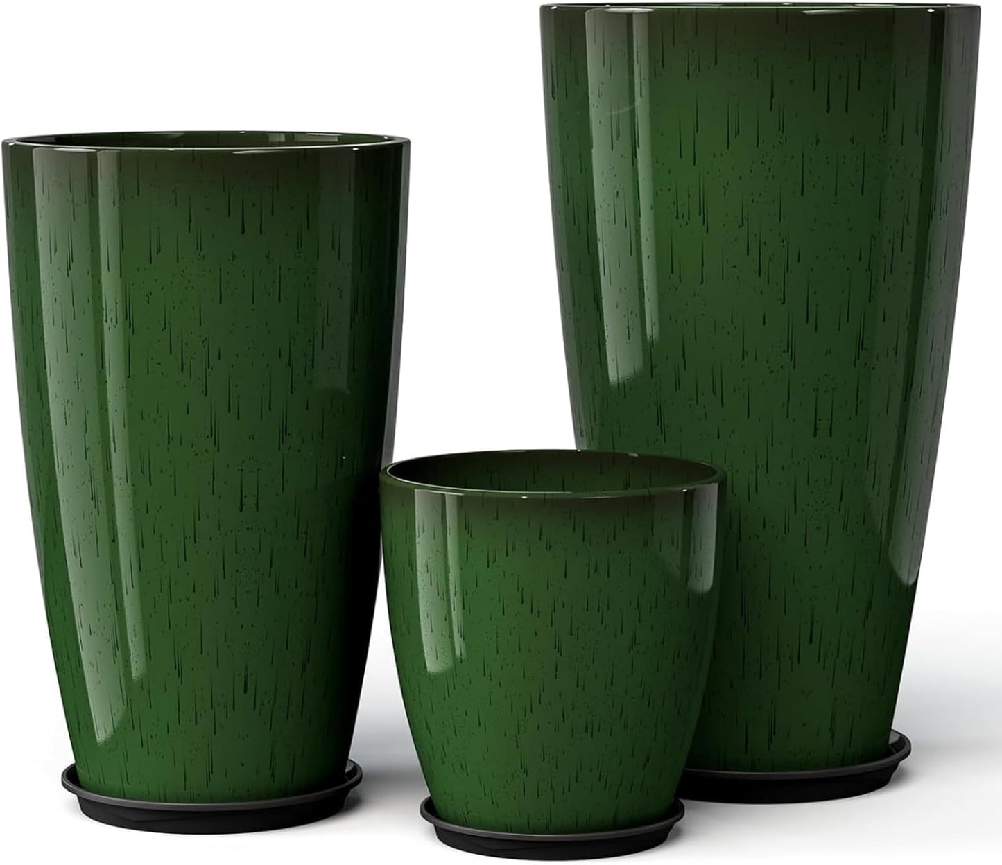 Large Planters with Drainage Hole & Saucer for Home Decor