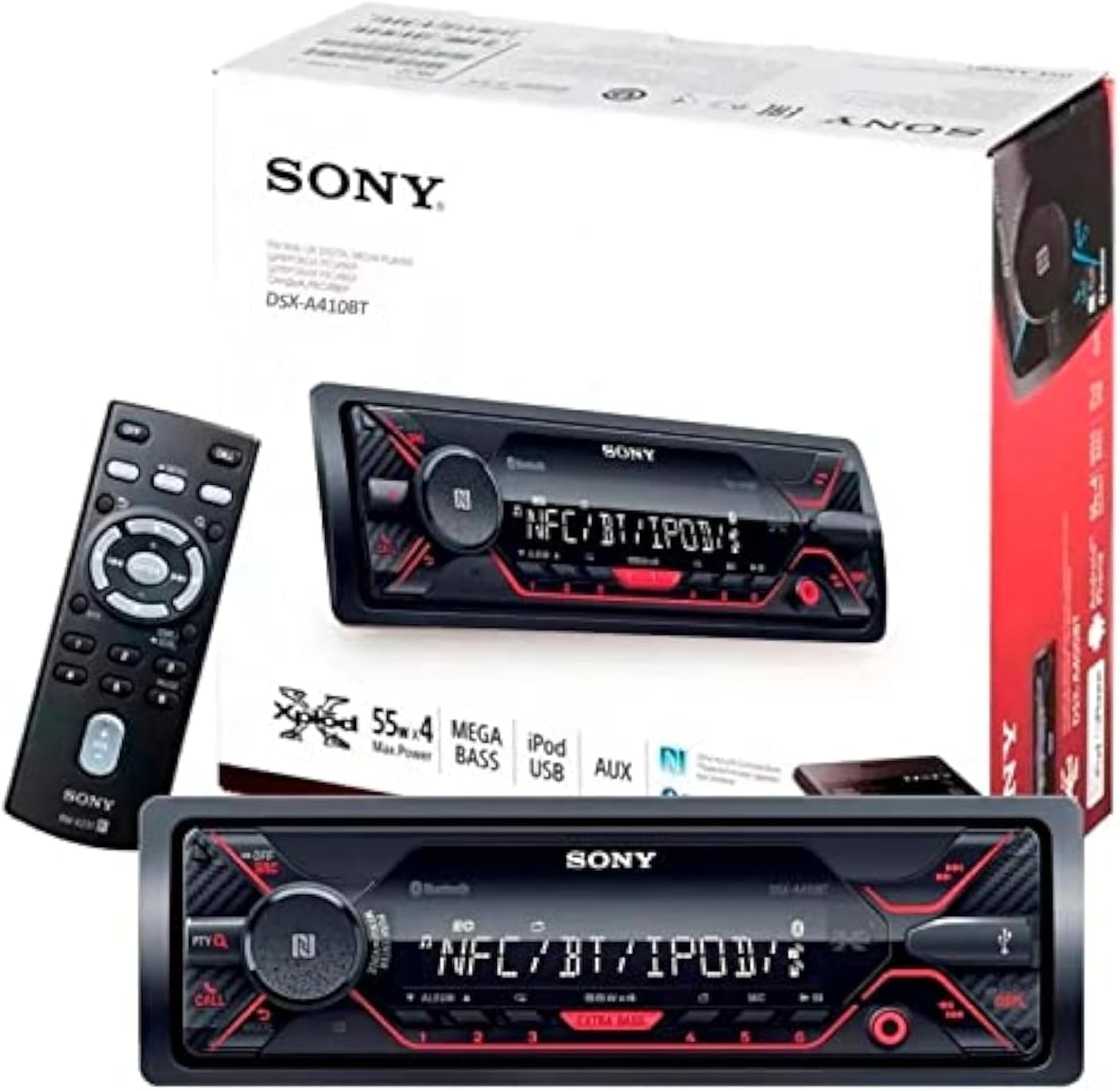 Sony DSX-A410BT Bluetooth Car Stereo with USB and AUX Input