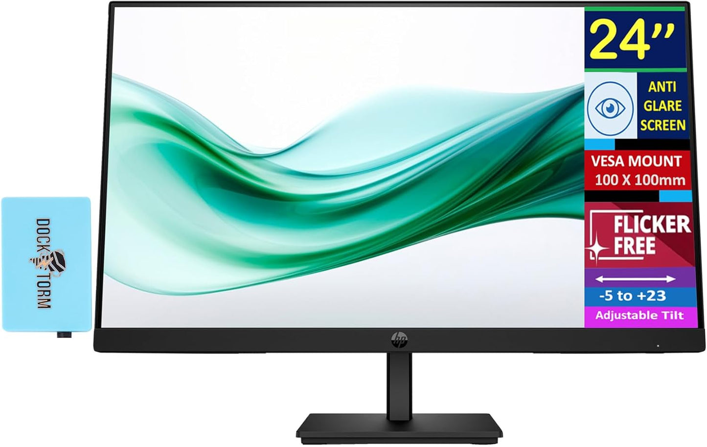 HP 24 FHD VA Monitor with Flicker Free Technology and HDMI